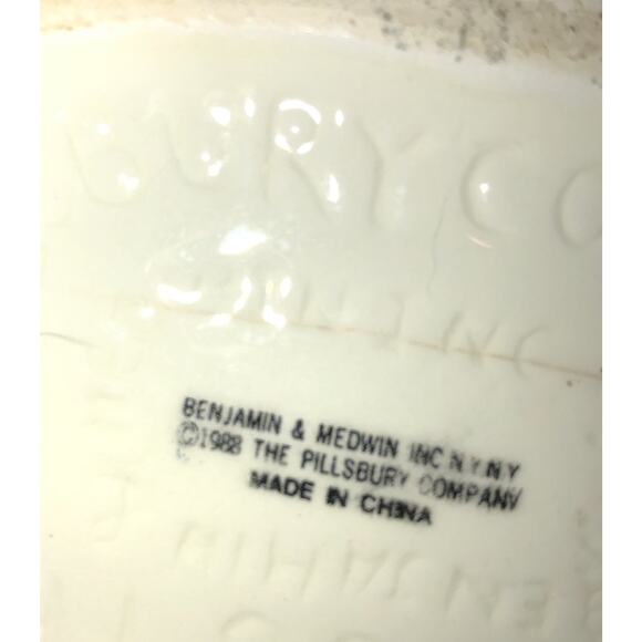 Pillsbury Doughboy Vtg Ceramic Lot 3 Spoon Rest Napkin /Sponge Holder 2 Magnets - Picture 4 of 11